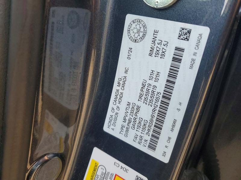 Продажа на аукционе авто 2024 Honda Cr-v, vin: 2HKRS6H91RH216575, номер лота: 58403886