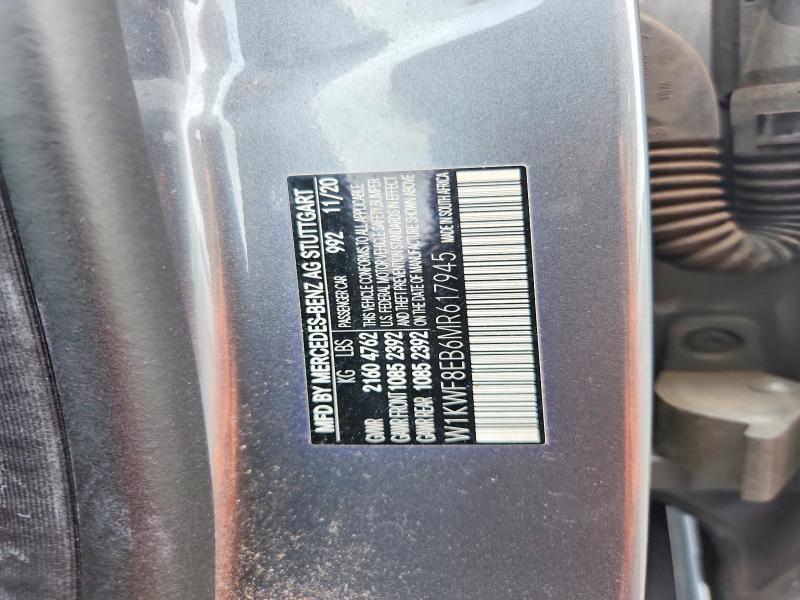 Aukcja sprzedaży 2021 Mercedes-benz C, vin: W1KWF8EB6MR617945, numer aukcji: 55736096