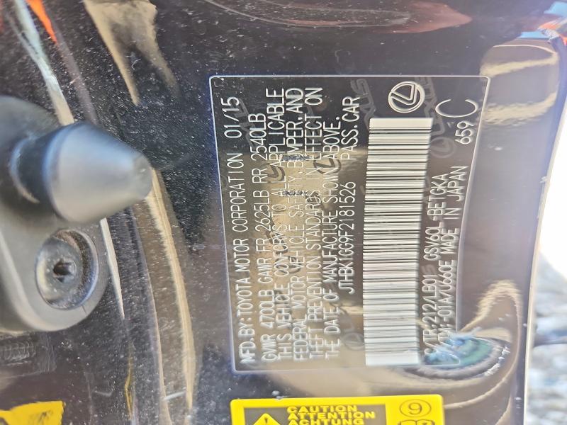Aukcja sprzedaży 2015 Lexus Es, vin: JTHBK1GG9F2181526, numer aukcji: 56577046