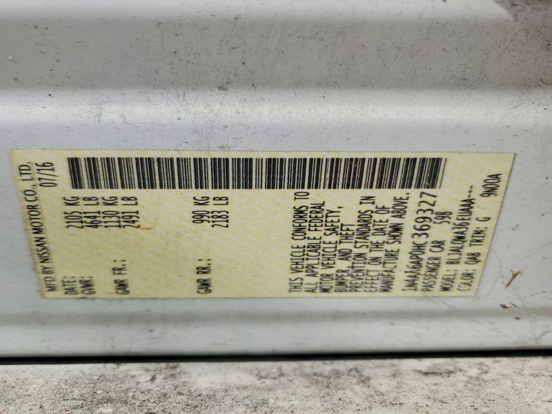 2017 Nissan Maxima მანქანა იყიდება აუქციონზე, vin: 1N4AA6AP0HC369327, აუქციონის ნომერი: 56083556