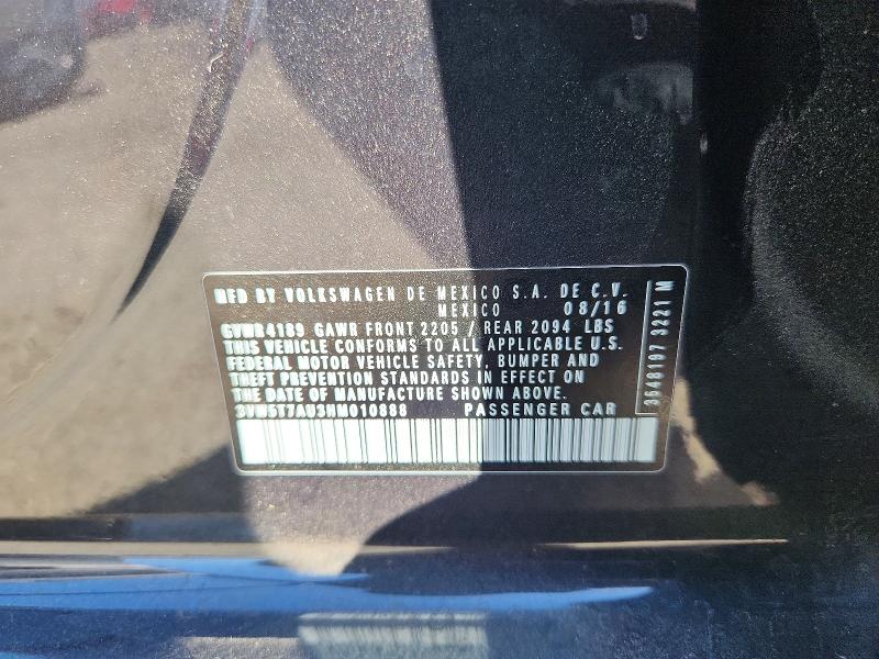 Продаж на аукціоні авто 2017 Volkswagen Gti, vin: 3VW5T7AU3HM010888, номер лоту: 56176916