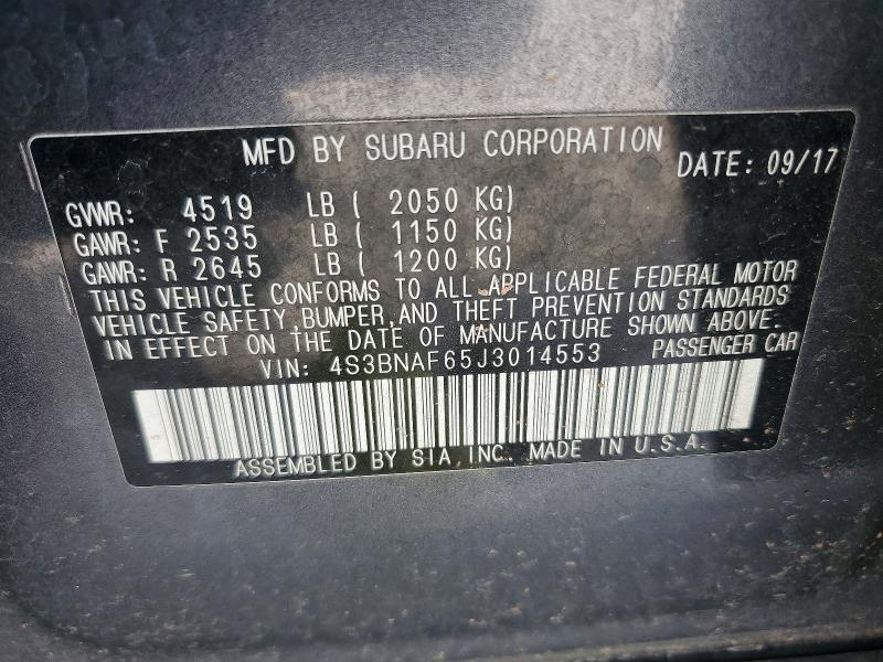 Aukcja sprzedaży 2018 Subaru Legacy, vin: 4S3BNAF65J3014553, numer aukcji: 55717326