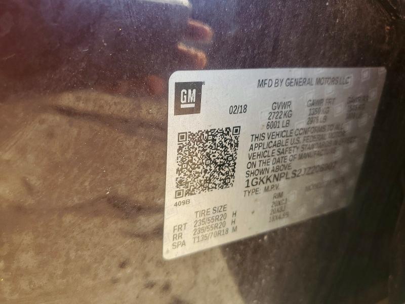 Продажа на аукционе авто 2018 Gmc Acadia, vin: 1GKKNPLS2JZ206907, номер лота: 55879506