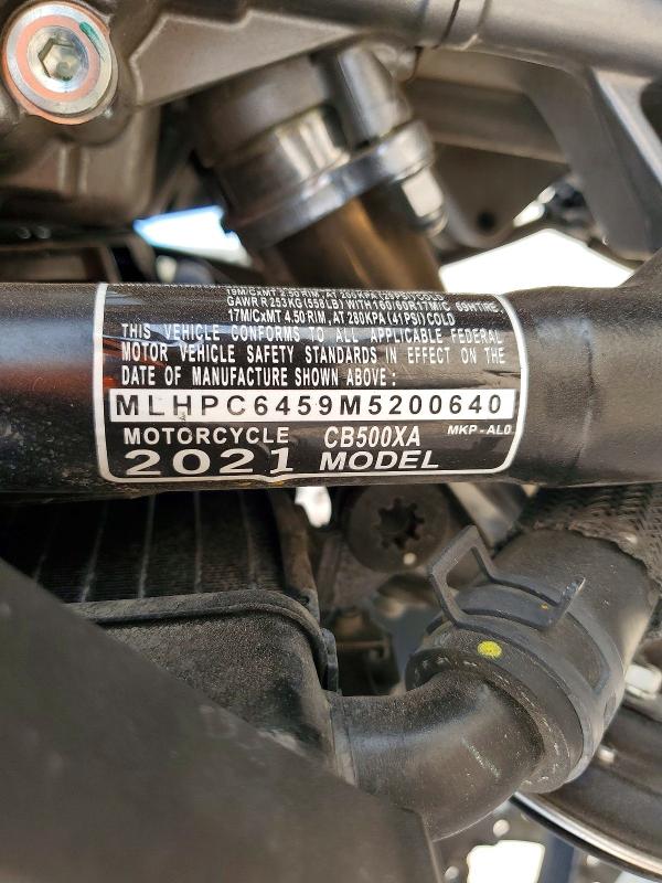 Продажа на аукционе авто 2021 Honda Cb500, vin: MLHPC6459M5200640, номер лота: 57142886