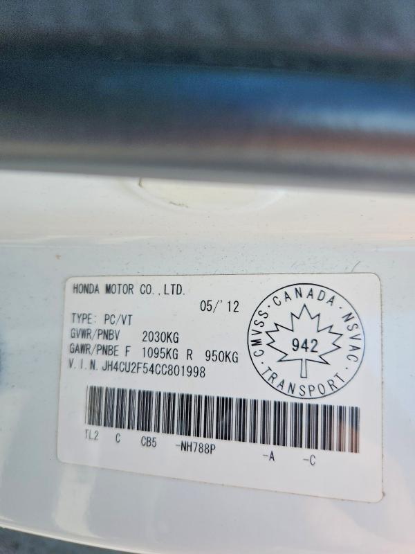 Продажа на аукционе авто 2012 Acura Tsx, vin: JH4CU2F54CC801998, номер лота: 55063546