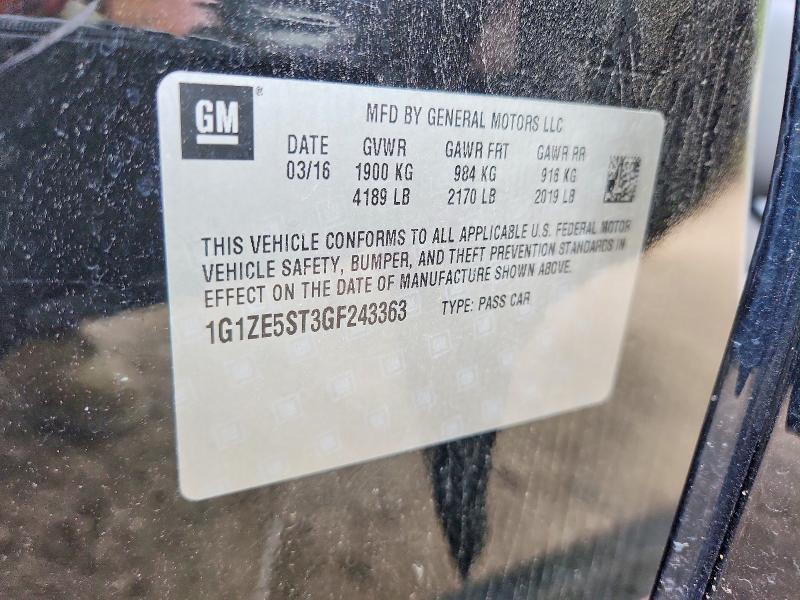 2016 Chevrolet Malibu მანქანა იყიდება აუქციონზე, vin: 1G1ZE5ST3GF243363, აუქციონის ნომერი: 58879076