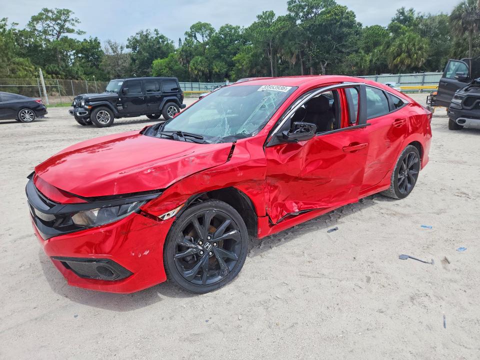 55953936 :رقم المزاد ، 2HGFC2F84KH524617 vin ، 2019 Honda Civic مزاد بيع