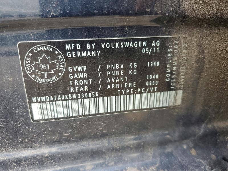 Продажа на аукционе авто 2011 Volkswagen Golf, vin: WVWDA7AJXBW336656, номер лота: 57560896