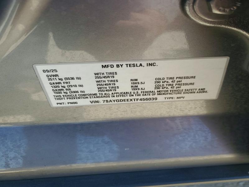 Продажа на аукционе авто 2026 Tesla Model Y, vin: 7SAYGDEEXTF456039, номер лота: 57427396
