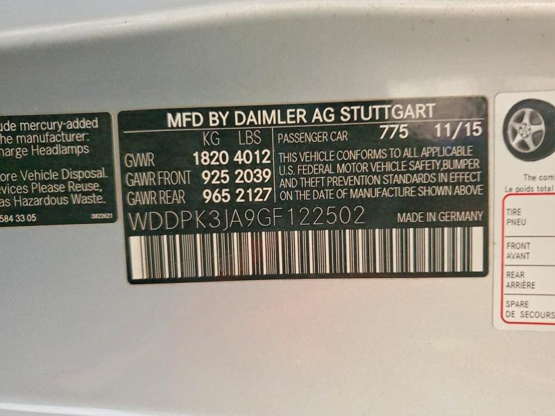 Продаж на аукціоні авто 2016 Mercedes-benz Slk, vin: WDDPK3JA9GF122502, номер лоту: 55633696