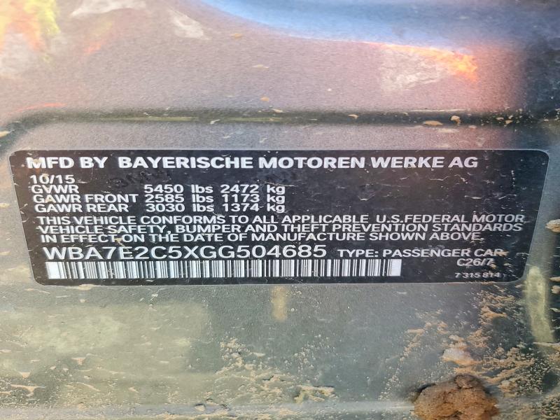 Aukcja sprzedaży 2016 Bmw 740, vin: WBA7E2C5XGG504685, numer aukcji: 56512556