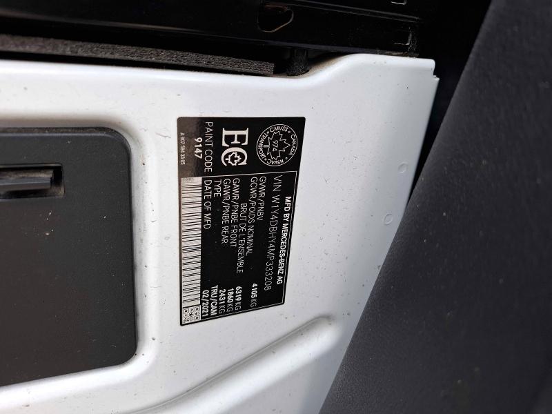 58500926 :رقم المزاد ، W1Y4DBHY4MP333208 vin ، 2021 Mercedes-benz Sprinter مزاد بيع