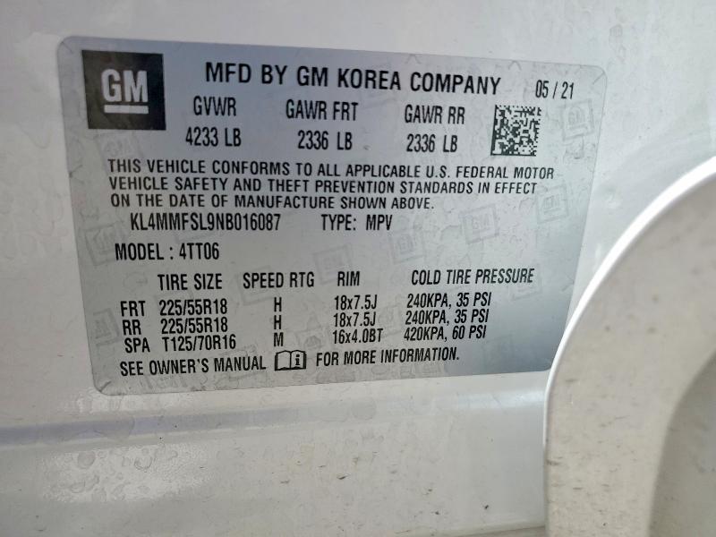 Aukcja sprzedaży 2022 Buick Encore Gx, vin: KL4MMFSL9NB016087, numer aukcji: 58088486
