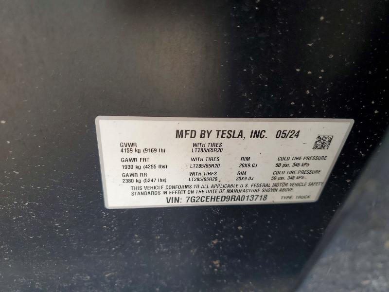 Продажа на аукционе авто 2024 Tesla Cybertruck, vin: 7G2CEHED9RA013718, номер лота: 55575656