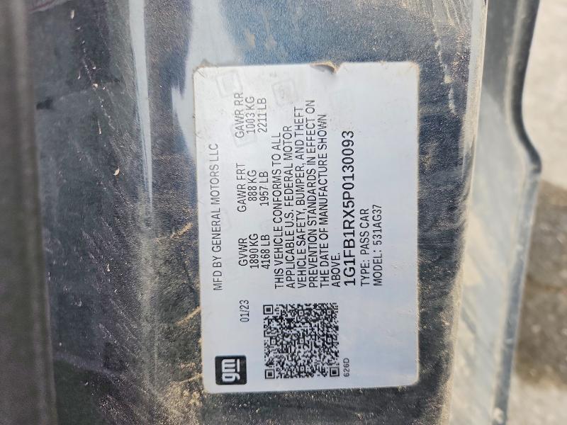 Продажа на аукционе авто 2023 Chevrolet Camaro, vin: 1G1FB1RX5P0130093, номер лота: 54545206