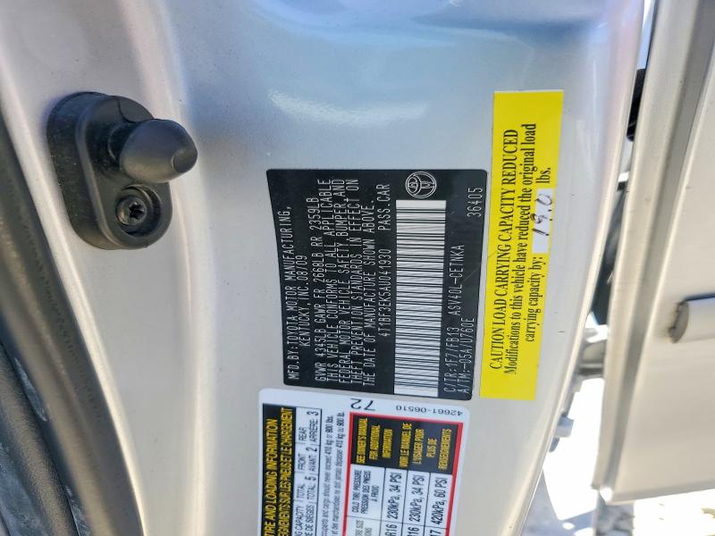 Продажа на аукционе авто 2010 Toyota Camry, vin: 4T1BF3EK5AU041930, номер лота: 56788166