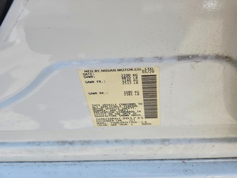 Aukcja sprzedaży 2020 Nissan Leaf, vin: 1N4BZ1DPXLC301735, numer aukcji: 55703076