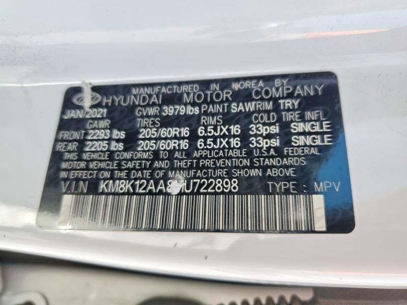 Продажа на аукционе авто 2021 Hyundai Kona, vin: KM8K12AA8MU722898, номер лота: 56182486