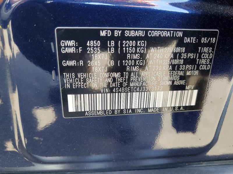 Aukcja sprzedaży 2018 Subaru Outback, vin: 4S4BSETC4J3373172, numer aukcji: 56342896