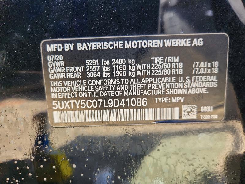 Aukcja sprzedaży 2020 Bmw X3, vin: 5UXTY5C07L9D41086, numer aukcji: 56002676