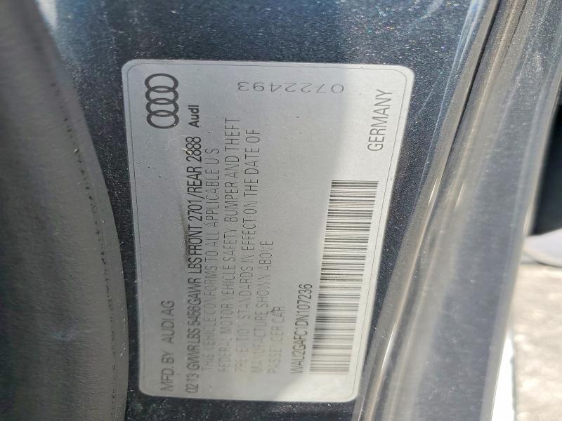 2013 Audi A7 მანქანა იყიდება აუქციონზე, vin: WAU2GAFC1DN107236, აუქციონის ნომერი: 56401296