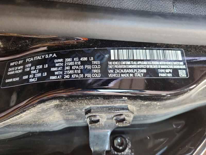Продажа на аукционе авто 2020 Jeep Renegade, vin: ZACNJBAB6LPL25469, номер лота: 59223626