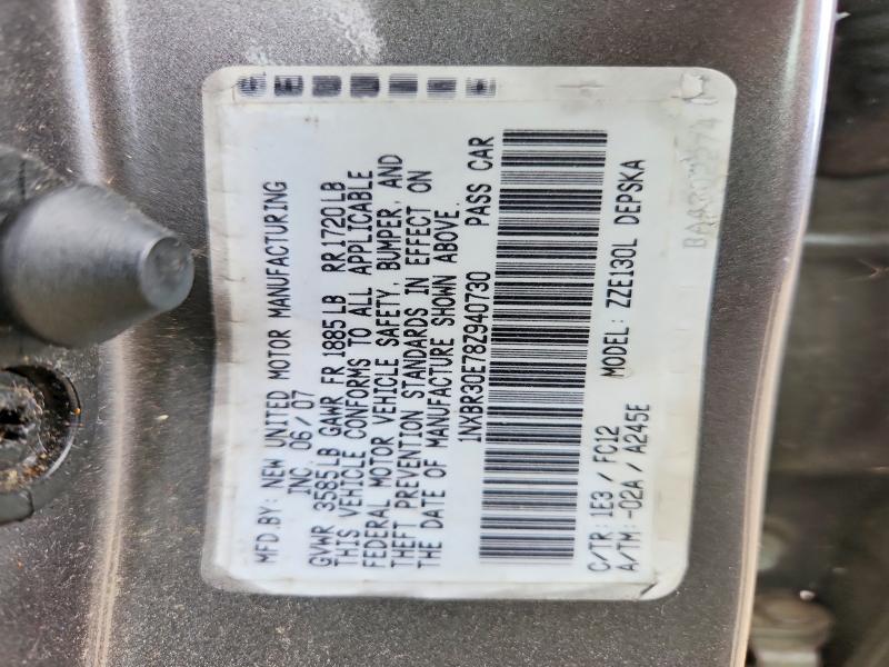 Aukcja sprzedaży 2008 Toyota Corolla, vin: 1NXBR30E78Z940730, numer aukcji: 57675846
