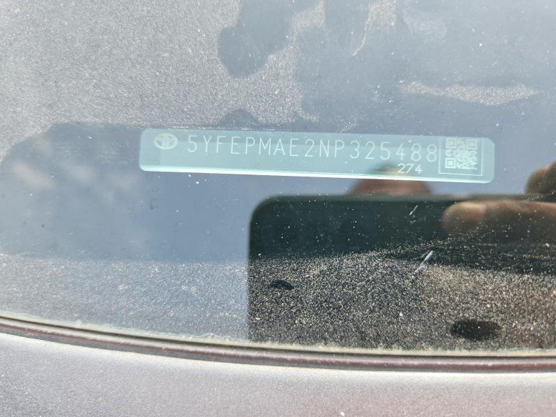 56445026 :رقم المزاد ، 5YFEPMAE2NP325488 vin ، 2022 Toyota Corolla مزاد بيع