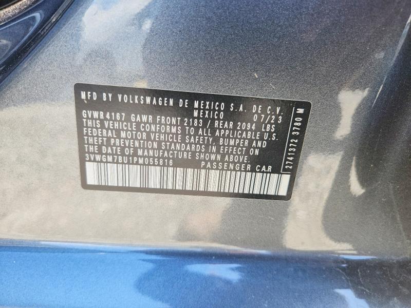 Auction sale of the 2023 Volkswagen Jetta, vin: 3VWGM7BU1PM055816, lot number: 58985886