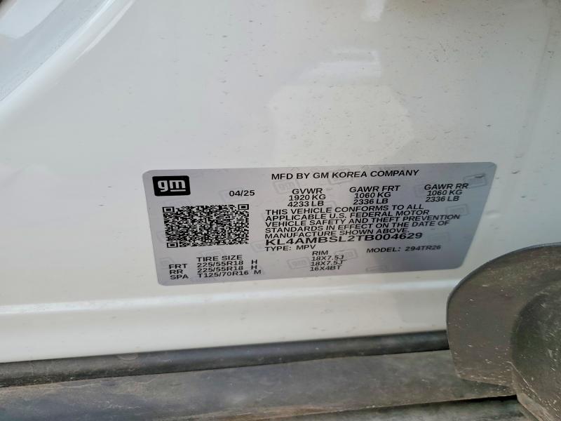 2026 Buick Encore Gx მანქანა იყიდება აუქციონზე, vin: KL4AMBSL2TB004629, აუქციონის ნომერი: 58516566