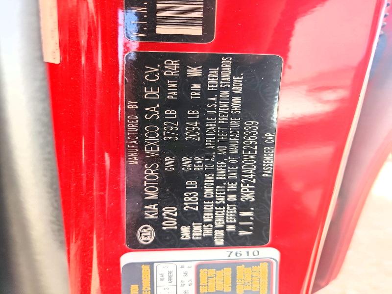 Aukcja sprzedaży 2021 Kia Forte, vin: 3KPF24AD0ME296339, numer aukcji: 56674856