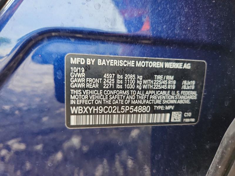 Продажа на аукционе авто 2020 Bmw X2, vin: WBXYH9C02L5P54880, номер лота: 55996066