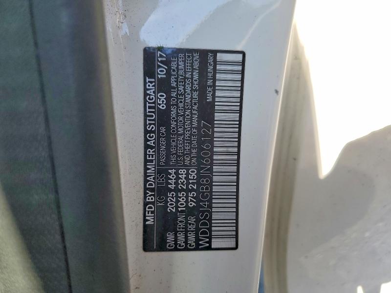 Продажа на аукционе авто 2018 Mercedes-benz Cla, vin: WDDSJ4GB8JN606127, номер лота: 55003096