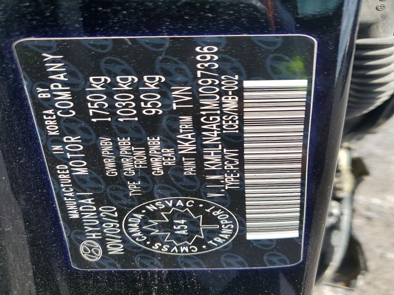 Продажа на аукционе авто 2021 Hyundai Elantra, vin: KMHLN4AG1MU097396, номер лота: 58389696