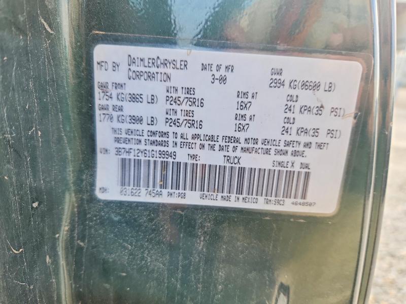 48837366 :رقم المزاد ، 3B7HF12Y61G199949 vin ، 2001 Dodge Ram 1500 مزاد بيع