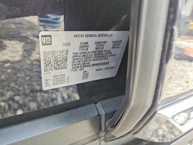 Продаж на аукціоні авто 2023 Gmc Yukon Xl, vin: 1GKS2KKL9PR333555, номер лоту: 70373646