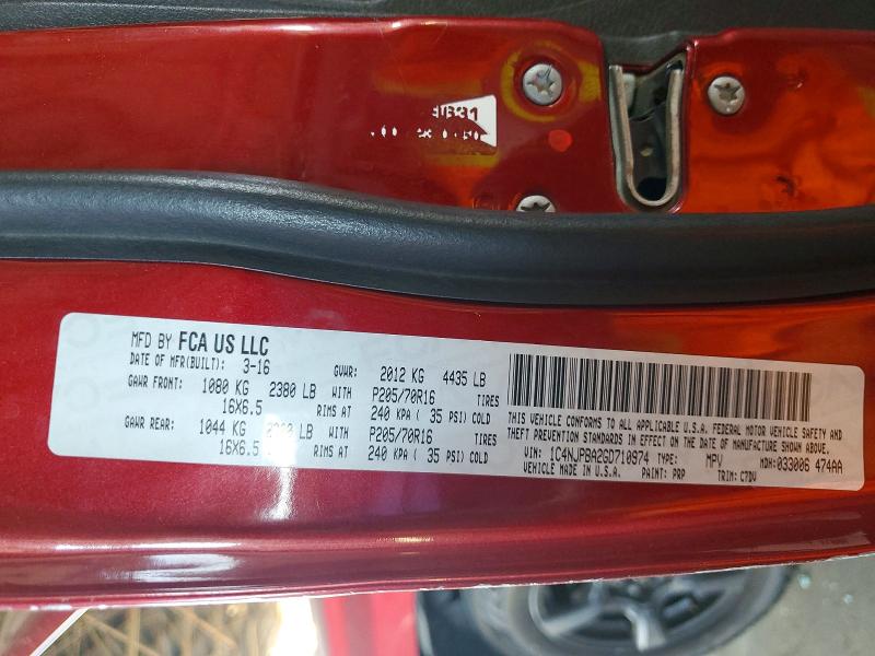 Aukcja sprzedaży 2016 Jeep Patriot, vin: 1C4NJPBA2GD710974, numer aukcji: 56348196