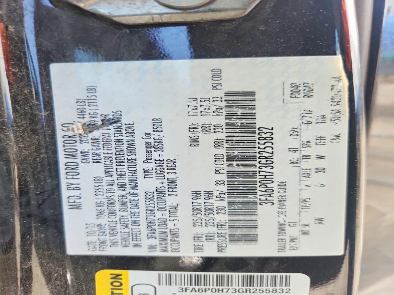 Aukcja sprzedaży 2016 Ford Fusion, vin: 3FA6P0H73GR255832, numer aukcji: 56586536