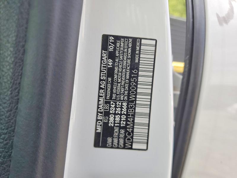 Aukcja sprzedaży 2020 Mercedes-benz Glb Class, vin: WDC4M4HB3LW009516, numer aukcji: 55308766
