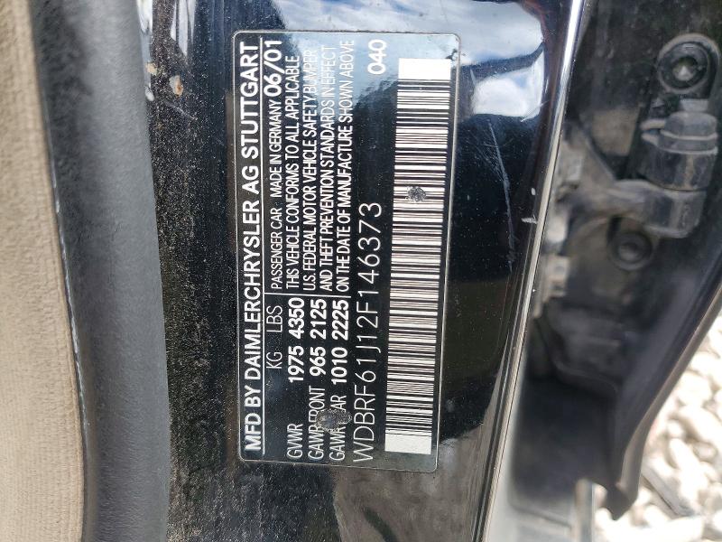 Продажа на аукционе авто 2002 Mercedes-benz C, vin: WDBRF61J12F146373, номер лота: 57956116