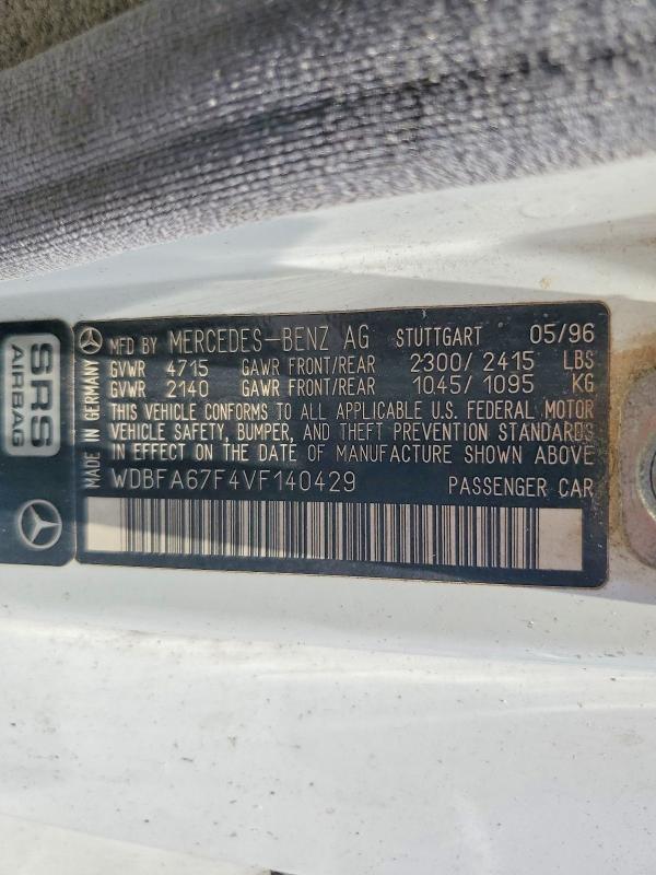 Продажа на аукционе авто 1997 Mercedes-benz Sl, vin: WDBFA67F4VF140429, номер лота: 56477676