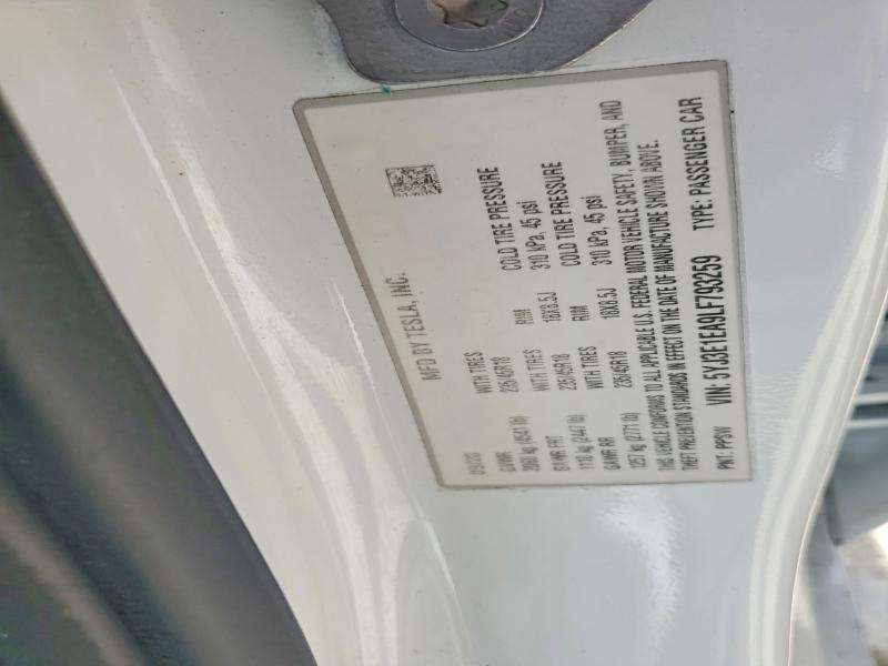 2020 Tesla Model 3 მანქანა იყიდება აუქციონზე, vin: 5YJ3E1EA9LF793259, აუქციონის ნომერი: 57929146
