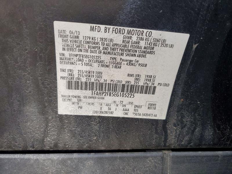2014 Ford Taurus მანქანა იყიდება აუქციონზე, vin: 1FAHP2F85EG105225, აუქციონის ნომერი: 57144106