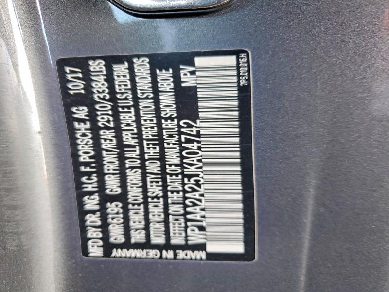 Продажа на аукционе авто 2018 Porsche Cayenne, vin: WP1AA2A25JKA04742, номер лота: 59197496