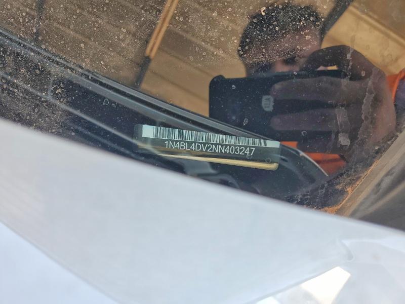Продаж на аукціоні авто 2022 Nissan Altima, vin: 1N4BL4DV2NN403247, номер лоту: 59091496