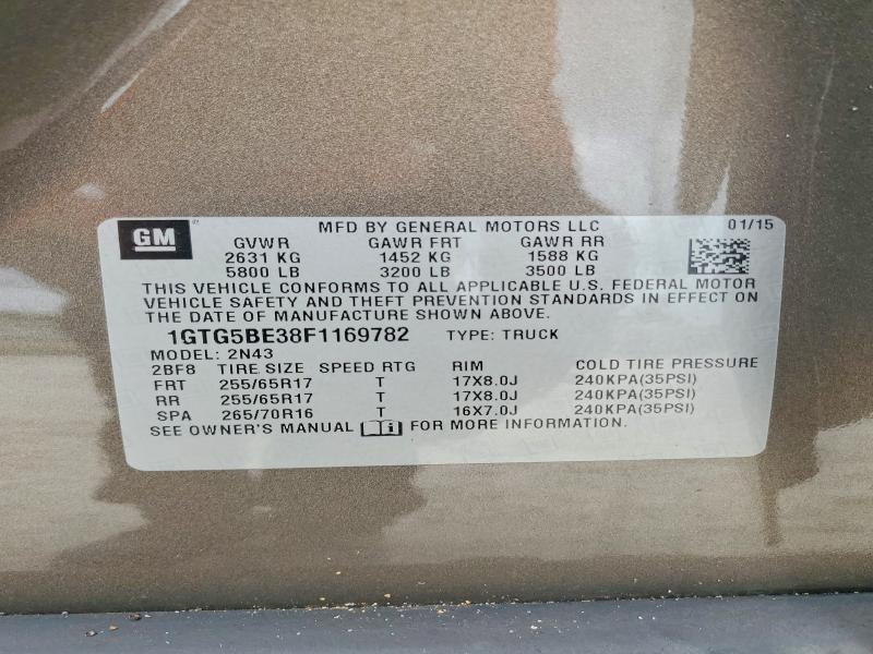 2015 Gmc Canyon მანქანა იყიდება აუქციონზე, vin: 1GTG5BE38F1169782, აუქციონის ნომერი: 55402536