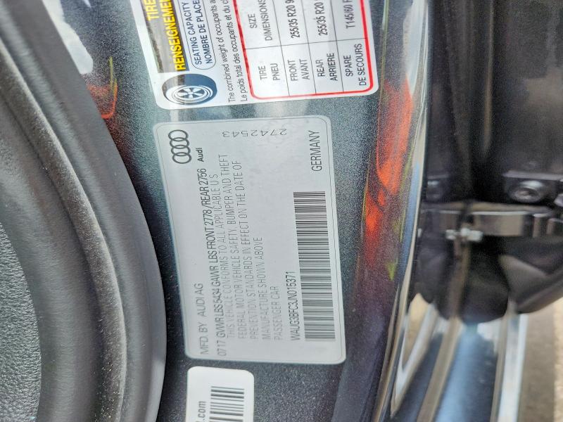 2018 Audi A6 მანქანა იყიდება აუქციონზე, vin: WAUG3BFC3JN015371, აუქციონის ნომერი: 53507706