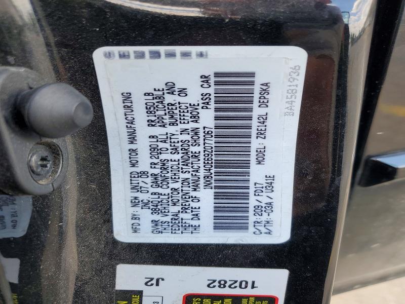 Aukcja sprzedaży 2009 Toyota Corolla, vin: 1NXBU40E69Z077067, numer aukcji: 57293256