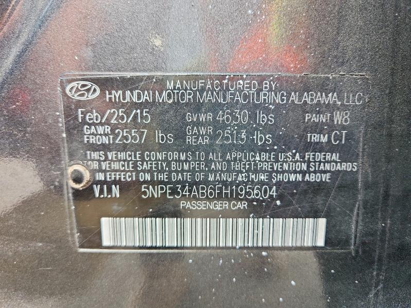 Продажа на аукционе авто 2015 Hyundai Sonata, vin: 5NPE34AB6FH195604, номер лота: 59542766