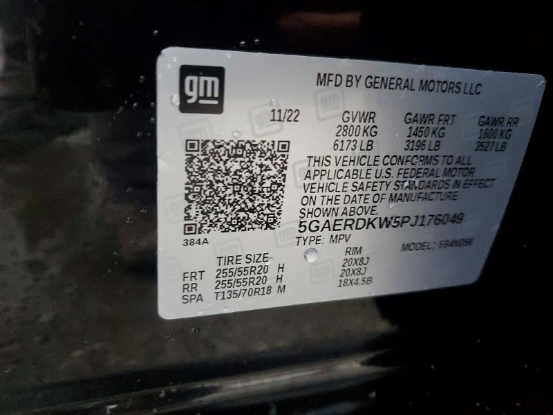 2023 Buick Enclave მანქანა იყიდება აუქციონზე, vin: 5GAERDKW5PJ176049, აუქციონის ნომერი: 58536486